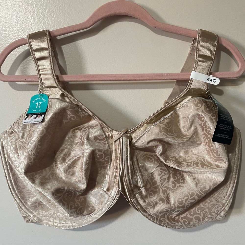 NWT Bali Cream Satin Women's Bra 44G